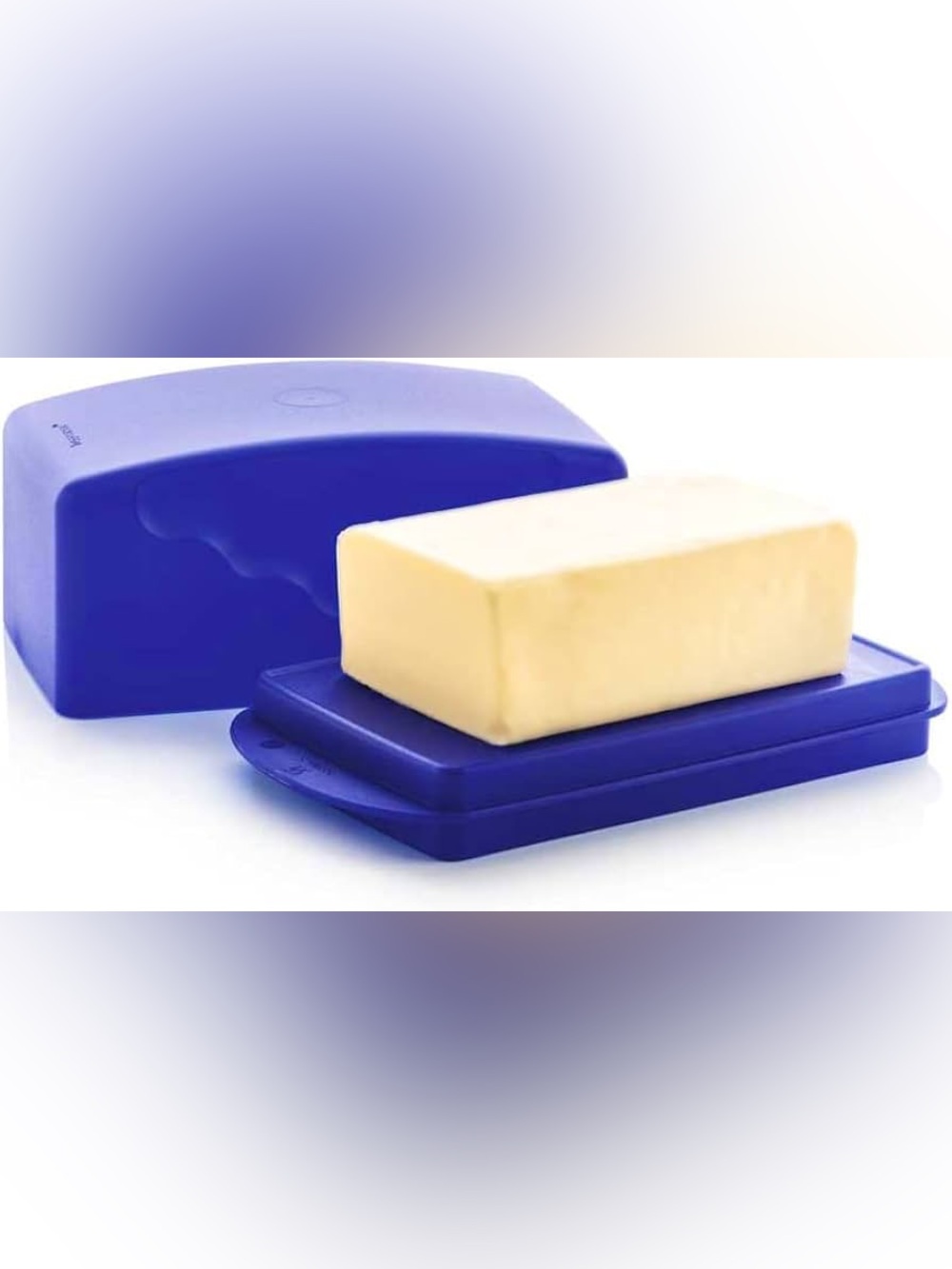 NEW | Tupperware Impressions | 1 lb Large Butter Dish Tokyo Blue